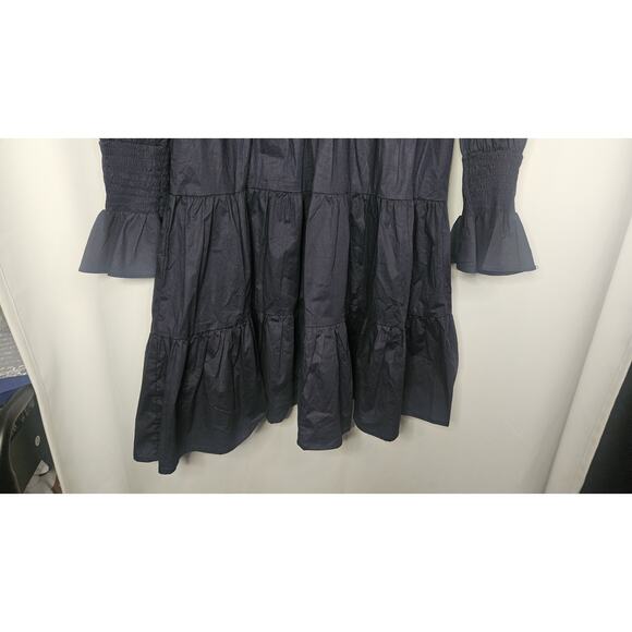 Tuckernuck Pomander Place Dress Blue Striped Kenzo Mini Size Small Tiered - Picture 2 of 9